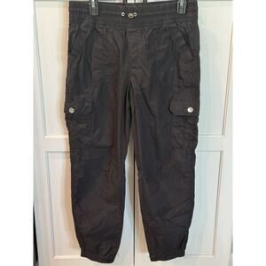 Calvin Klein Women's Small Black Performance Cargo Jogger Track Pants Athleisure